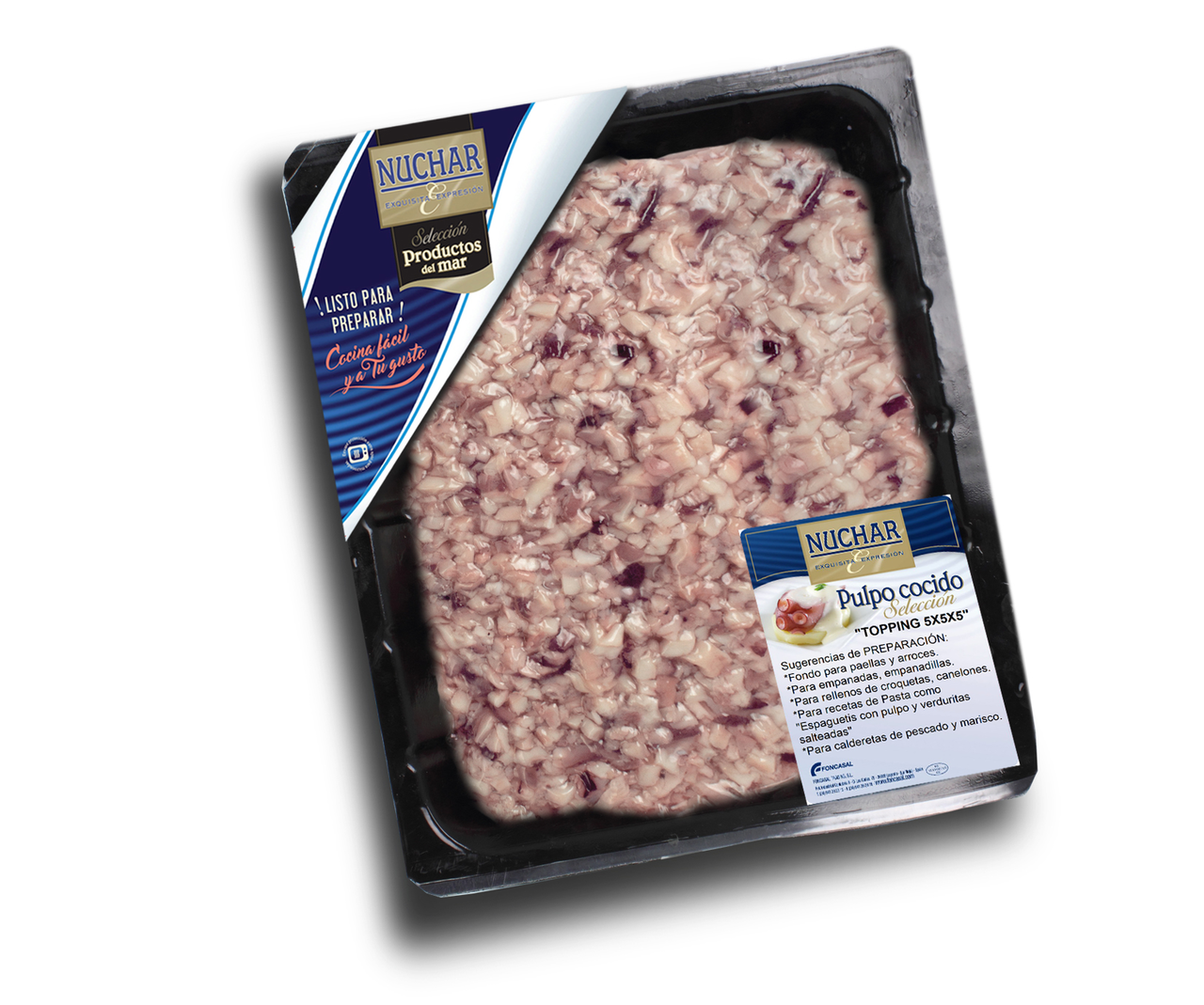 NUCHAR topping pulpo cocido 500g