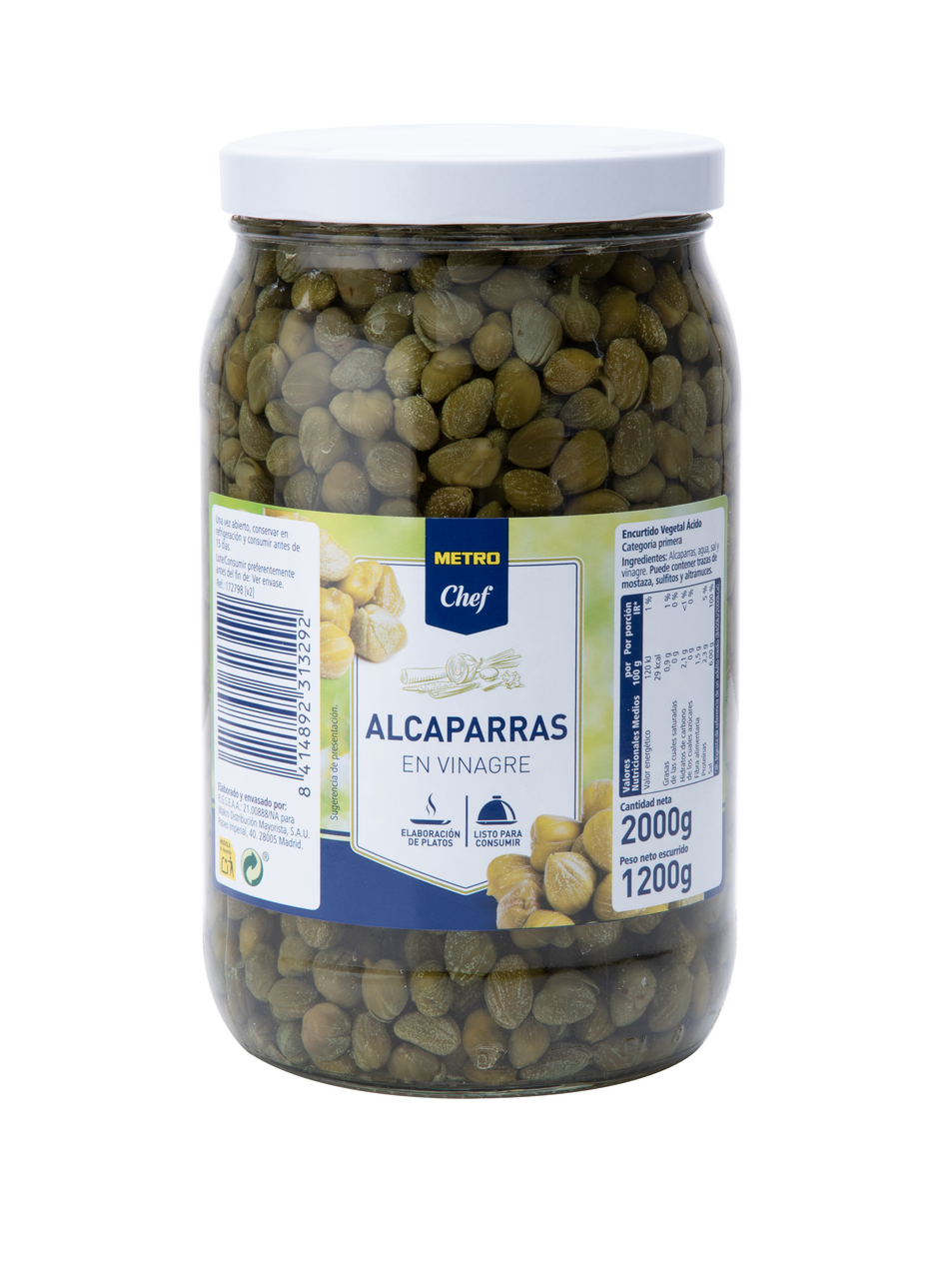 METRO Chef alcaparras frasco 1200g