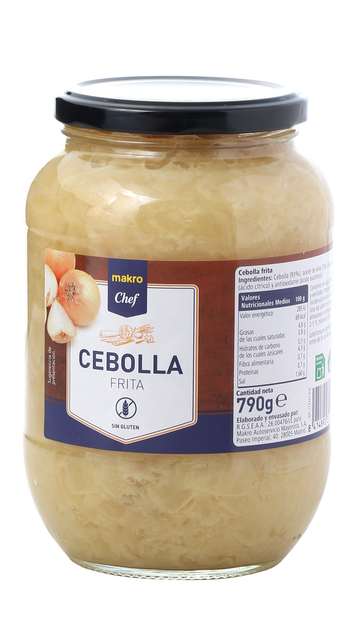 METRO Chef cebolla frita en aceite de oliva frasco 790gn
