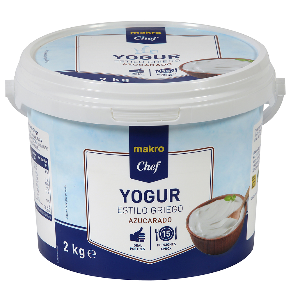 METRO Chef yogur estilo griego azucarado cubo 2 Kg