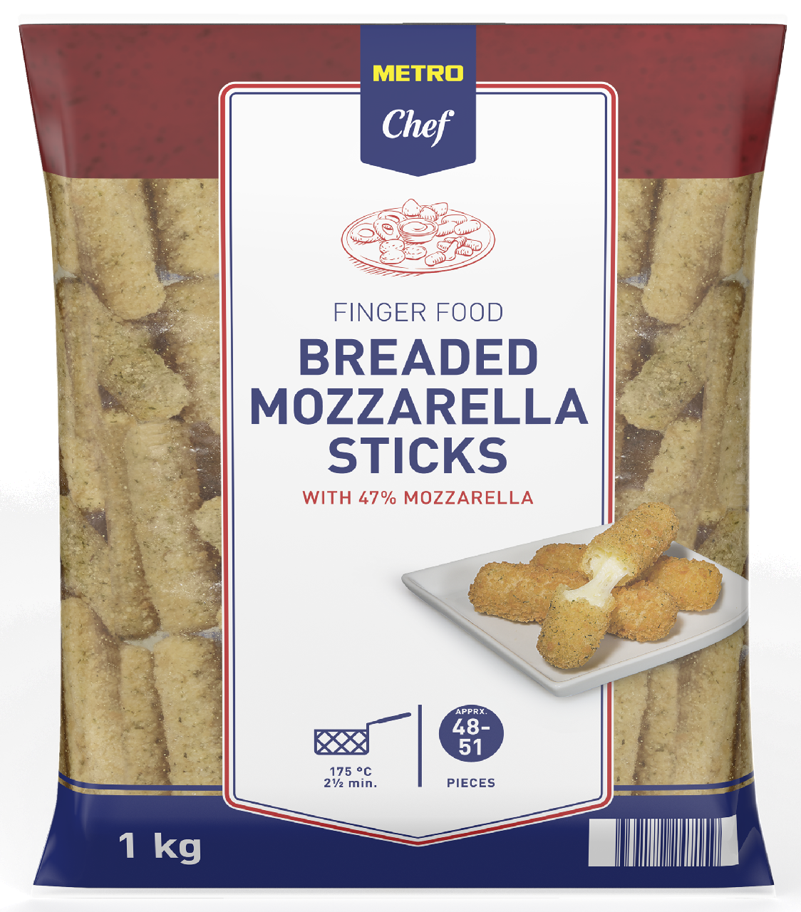 METRO Chef Fingers de mozzarella 1Kg