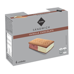 RIOBA Sandwich vainilla y chocolate 120ml 6 unidades