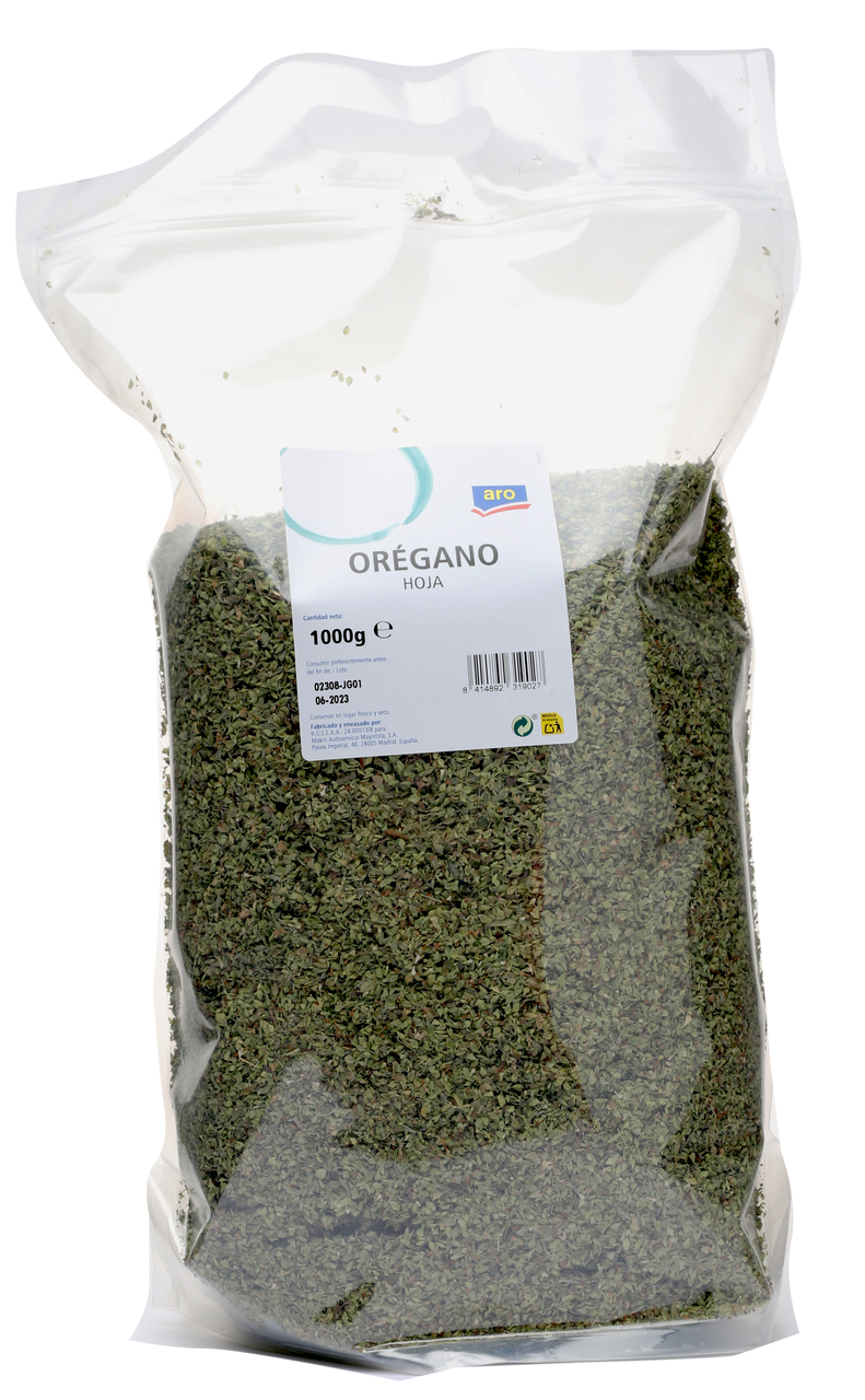 ARO Orégano en hoja en bolsa 1 Kg