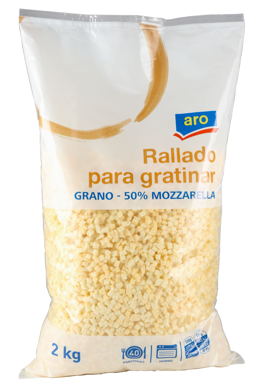aro mozzarella rallada para pizza 2 Kg