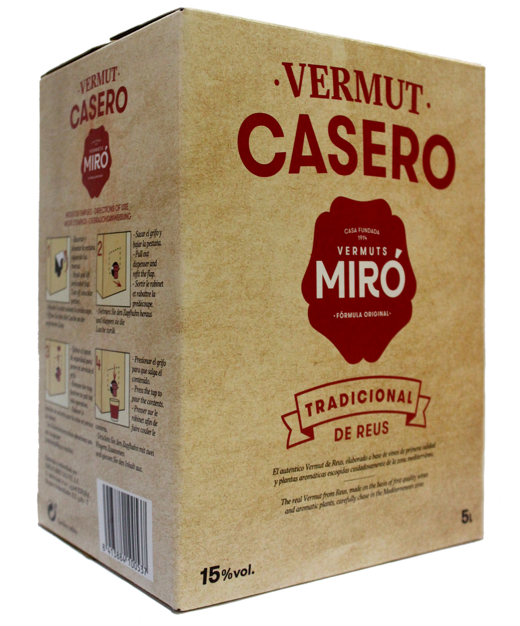 Miró vermut rojo casero 5L