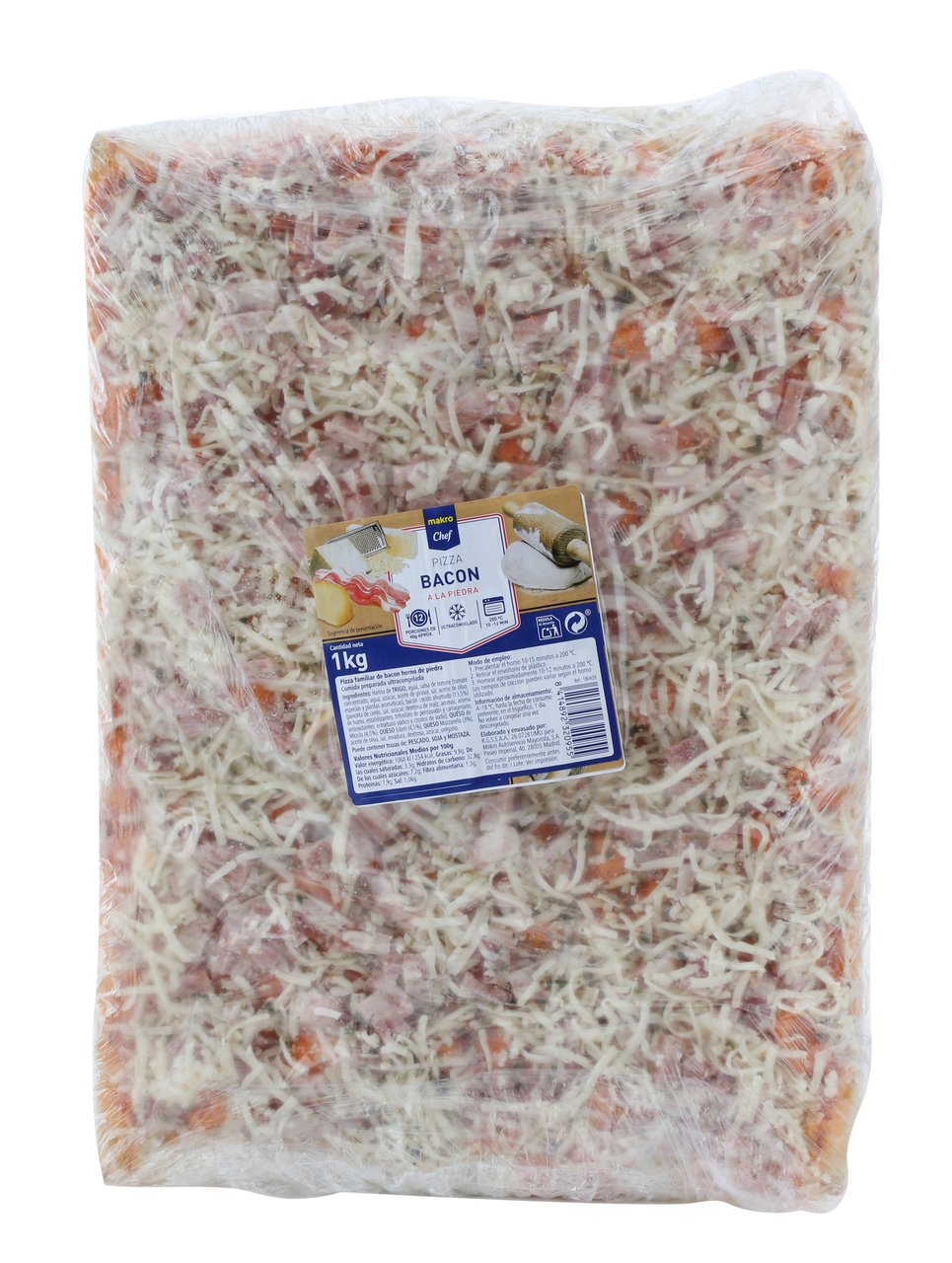METRO Chef Pizza bacon rectangular 30x40 1 kg congelado