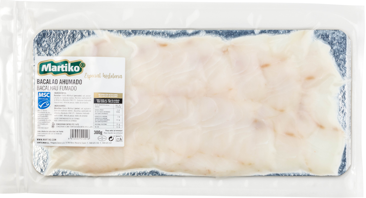 Martiko bacalao ahumado hostelería 300g