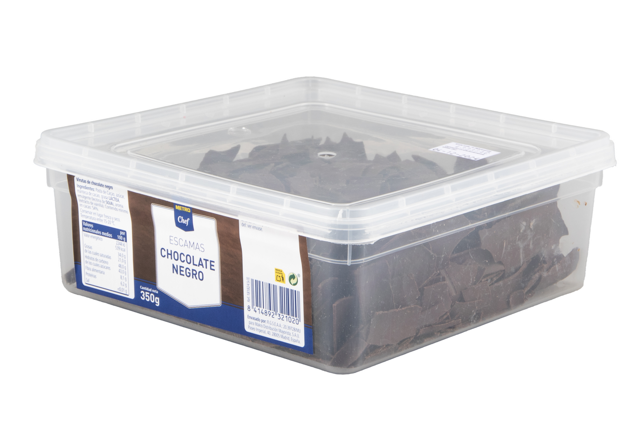 METRO Chef escamas chocolate negro 350g