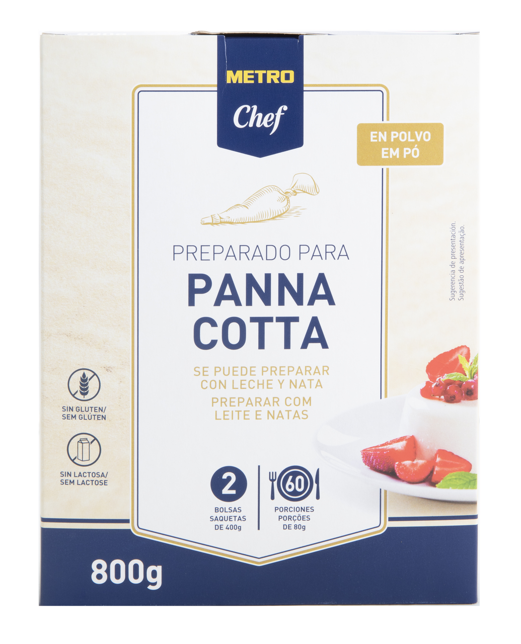 METRO Chef Preparado para panna cotta en polvo caja de 800g