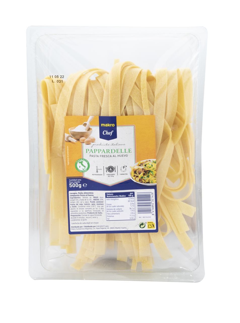 METRO Chef pappardelle fresco al huevo bolsa 500g