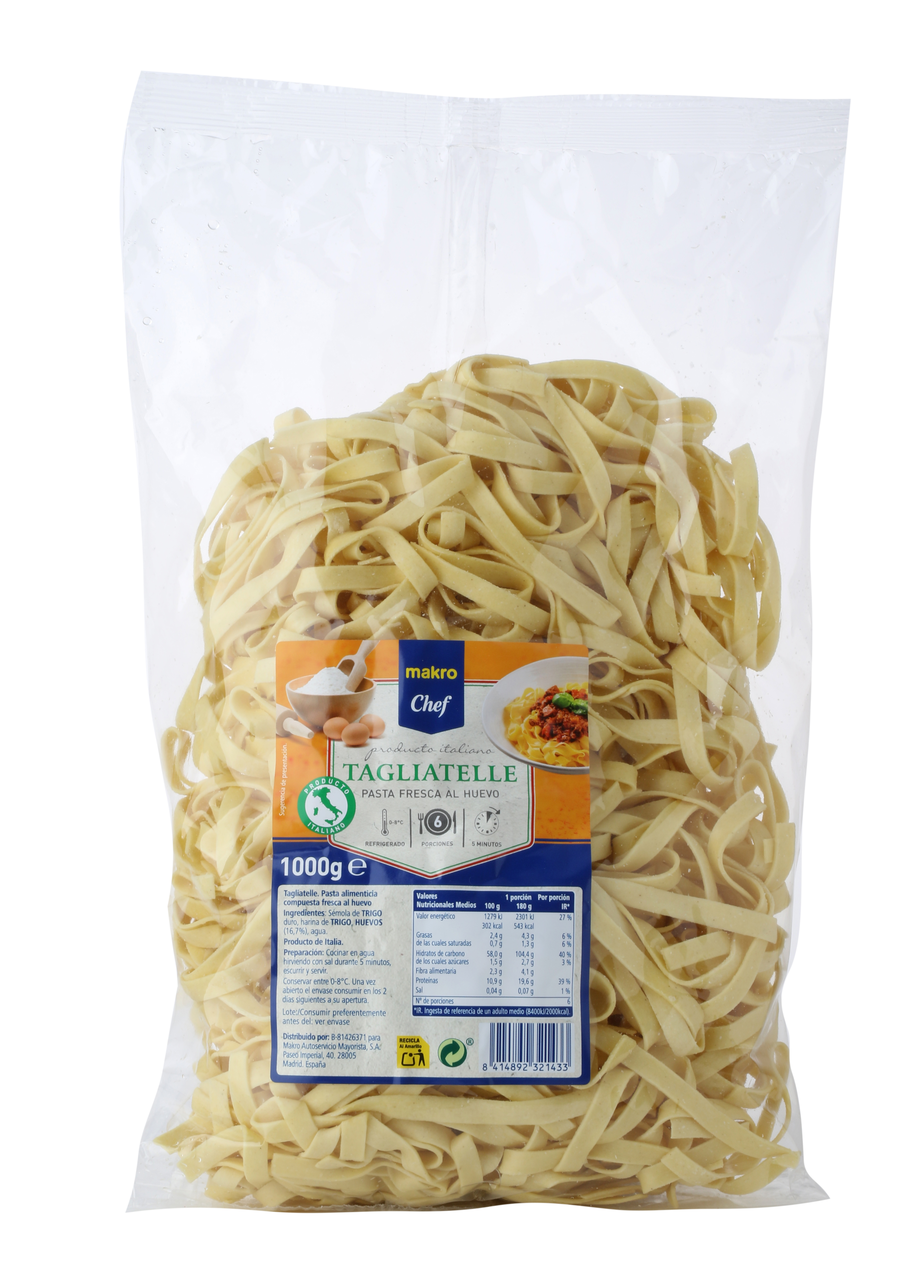 METRO Chef tagliatelle fresco al huevo bolsa 1kg