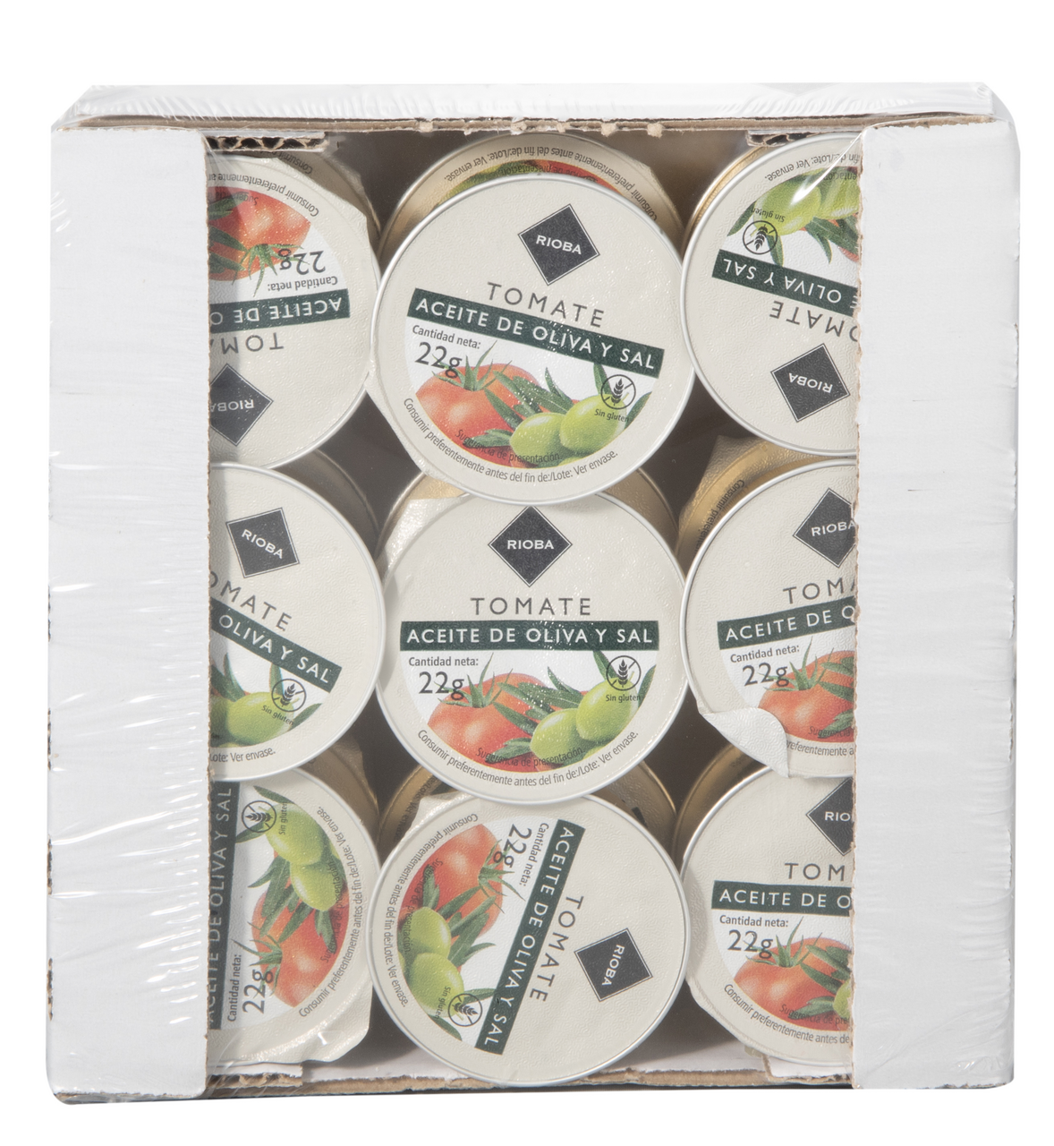 RIOBA tomate con aove monododsis 22 g contiene 18 unidades
