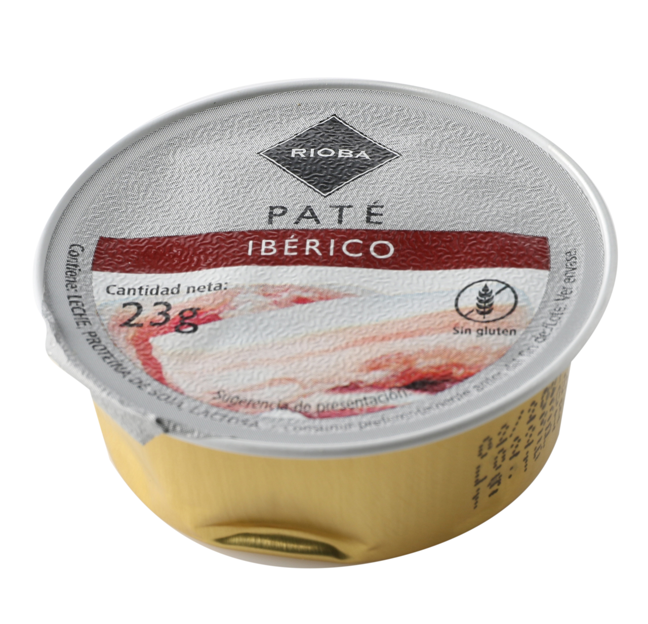 RIOBA paté ibérico monodosis 23 g contiene 18 unidades ( total 414 g)