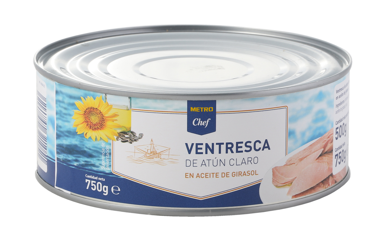 METRO Chef ventresca atún claro lata 500gne (750 g)