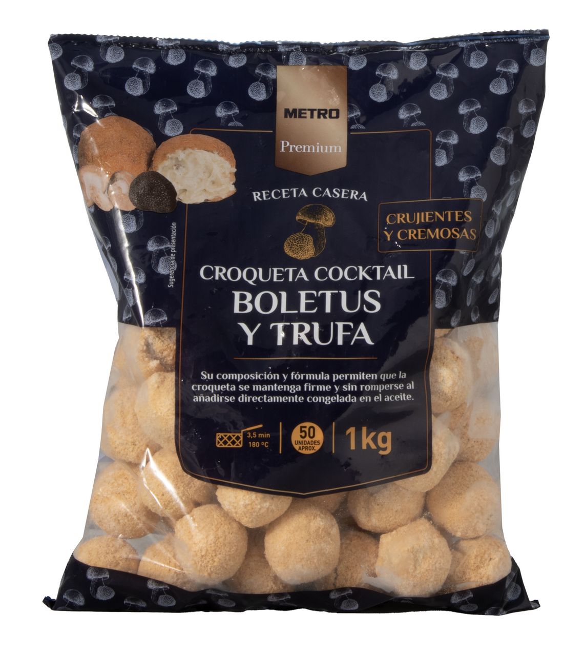 METRO Premium Croqueta coctel de boletus y trufa 1 kg congelado