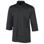 METRO PROFESSIONAL chaqueta cocinero hombre manga larga transpirable negro talla M