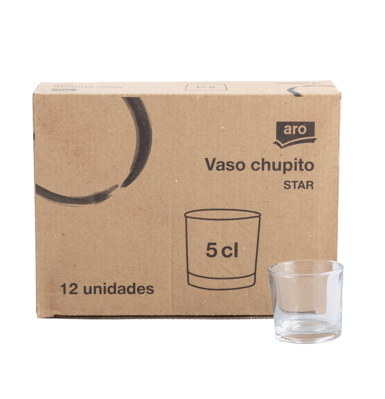 aro Vaso chupito bajo 5cl contiene 12 unidades