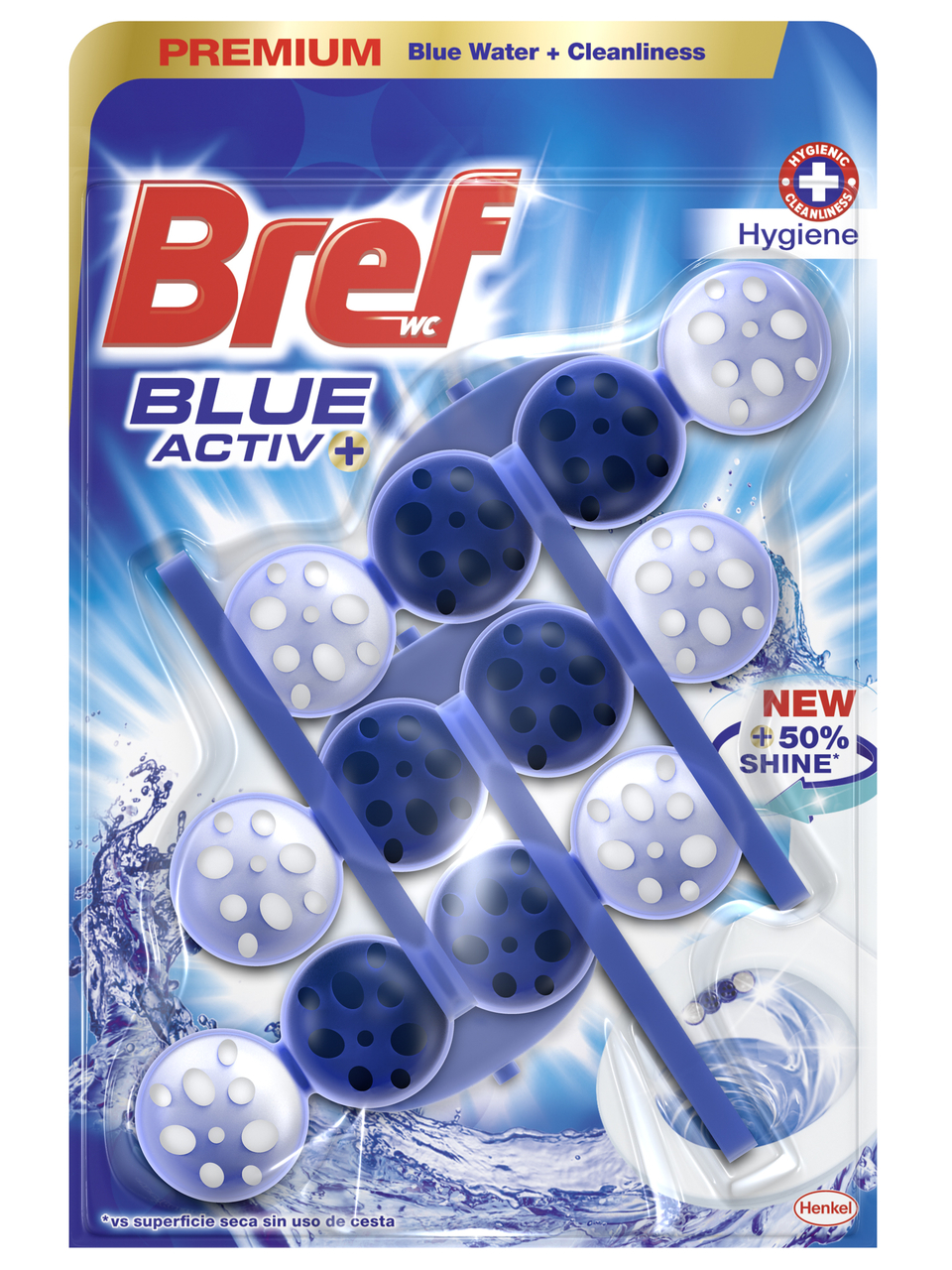 BREF Pastillas colgador Blue Active para wc contiene 3 ud.