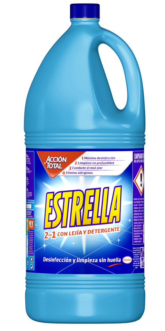 ESTRELLA Lejía y detergente limpiador 2en1 acción total 5 L