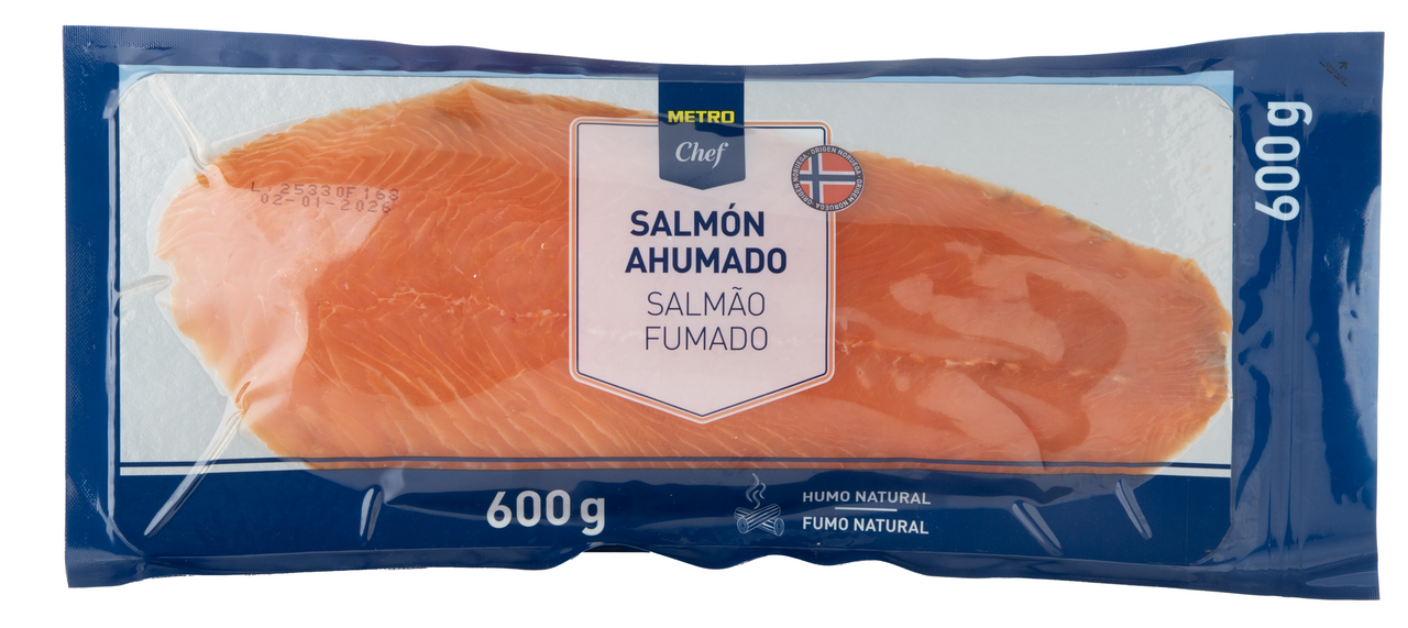METRO Chef salmón ahumado noruego 600g