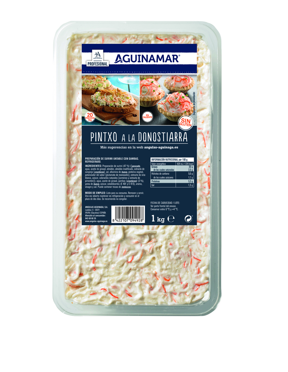 AGUINAMAR pintxo Donostia bandeja 1 kg