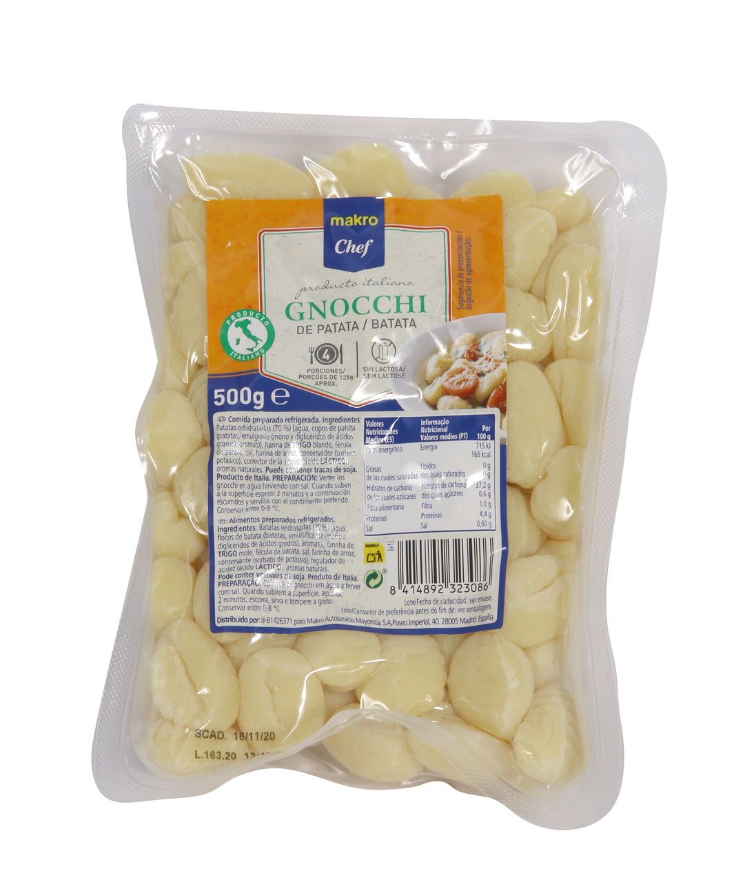 METRO Chef gnocchi patata bandeja 500g