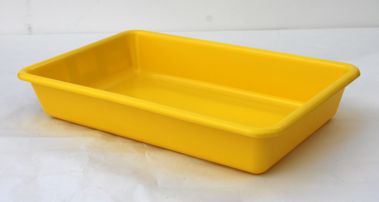 makro PROFESSIONAL Cubeta rectangular encajable 25 unidades 435x285x80 mm 5L azul, rojo, verde, amarillo y negro