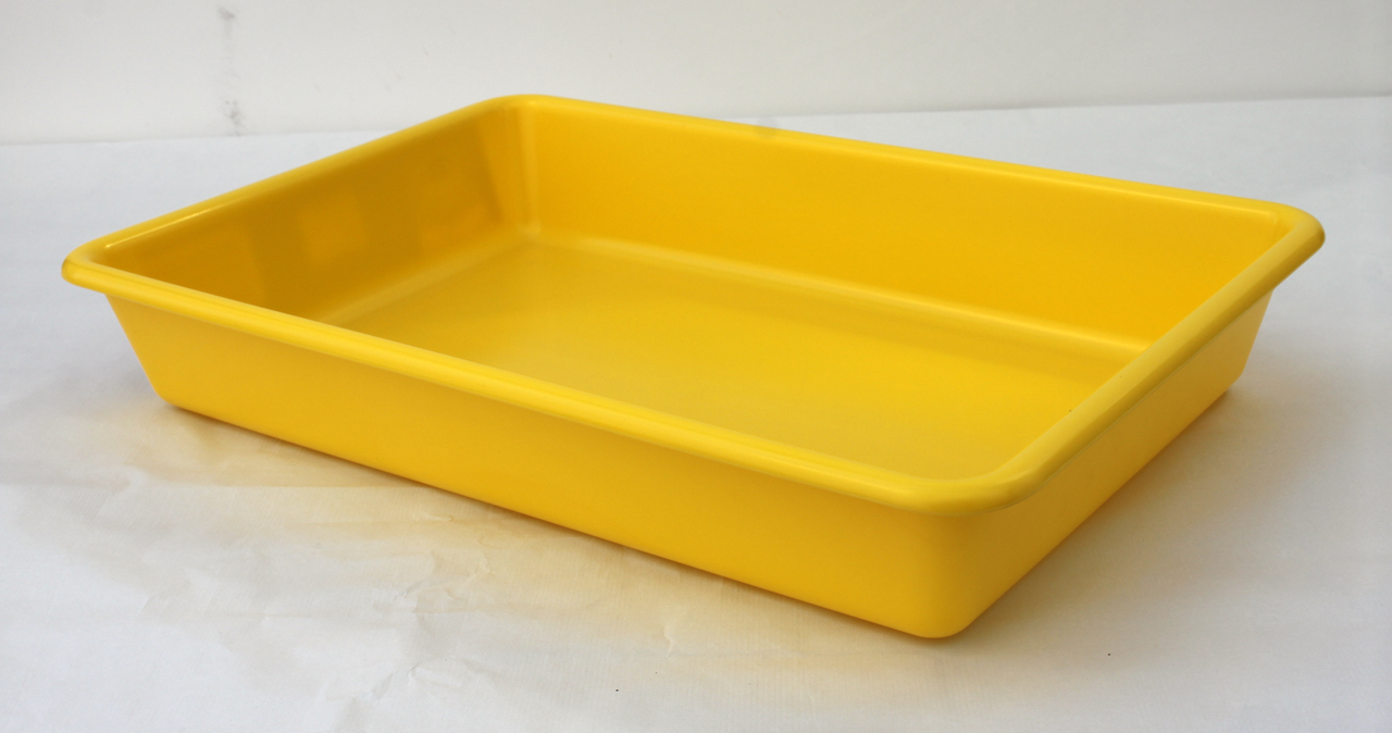 makro PROFESSIONAL Cubeta rectangular encajable 25 unidades 490x335x80 mm 8L azul, rojo, verde, amarillo y negro