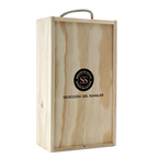 Sola estuche de madera 2 botellas botella 75 cl (total 1500 ml)