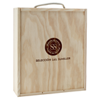 Sola estuche de madera para 3 botellas 75 cl (900g)