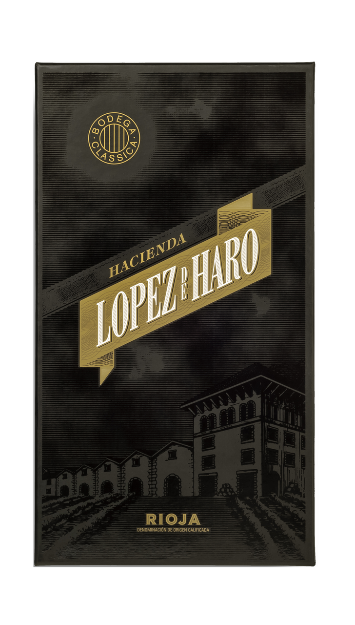 SELECCIÓN DEL SUMILLER vino hacienda Lopez Haro estuche botella 75cl contiene 2 botellas (total 1500 ml)