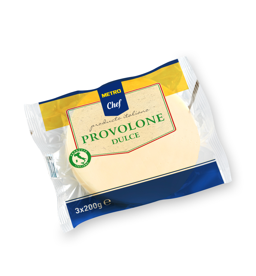 METRO Chef queso provolone pack 200 g contiene 3 unidades