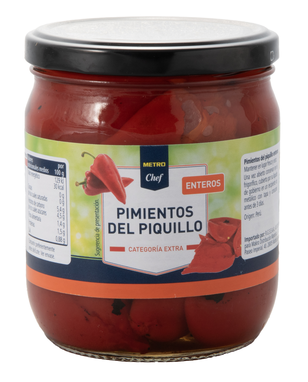METRO Chef pimiento de piquillo 19/24 piezas frasco 380gne (350 g)