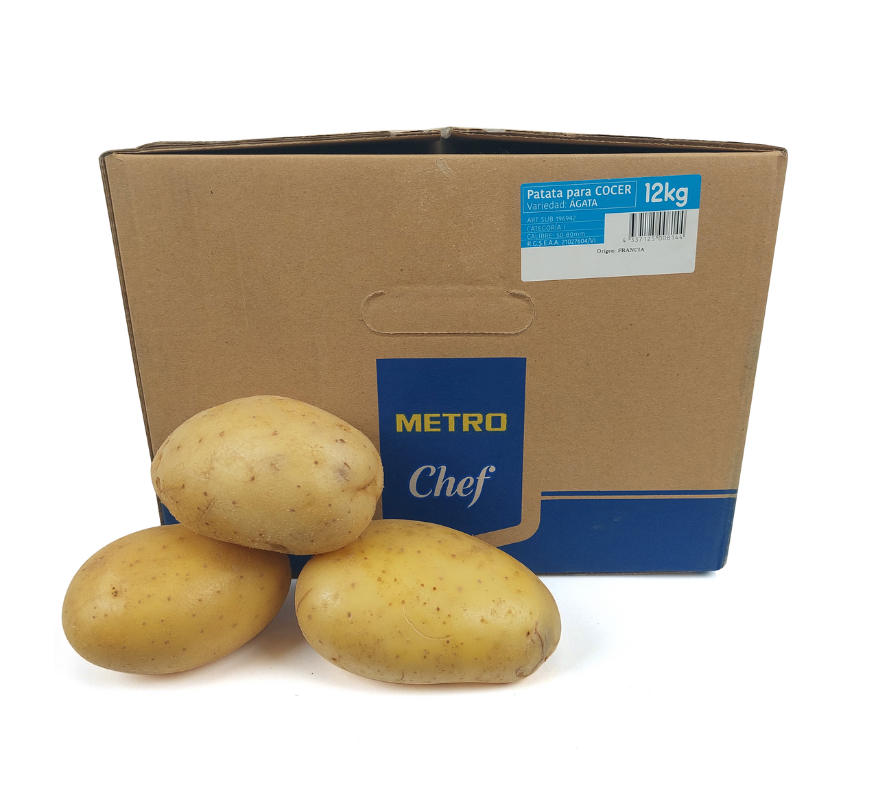 METRO Chef Patata lavada agata calibre 50/80 caja 12kg