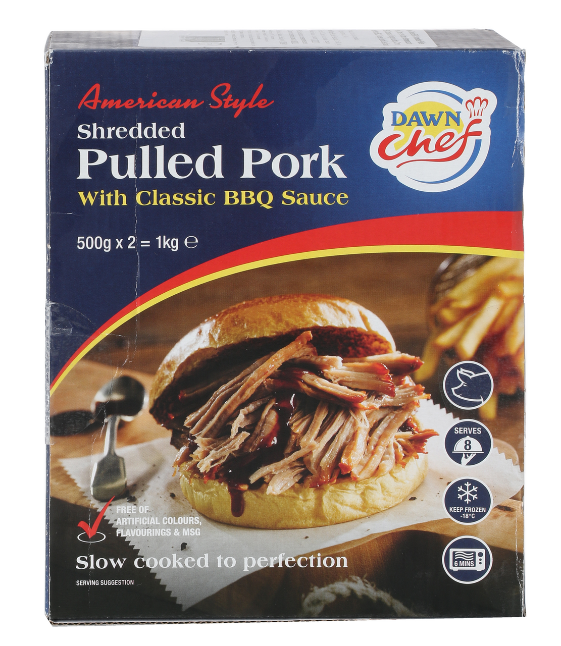 Pulled pork con salsa barbacoa congelado 500g bolsa 2 ud
