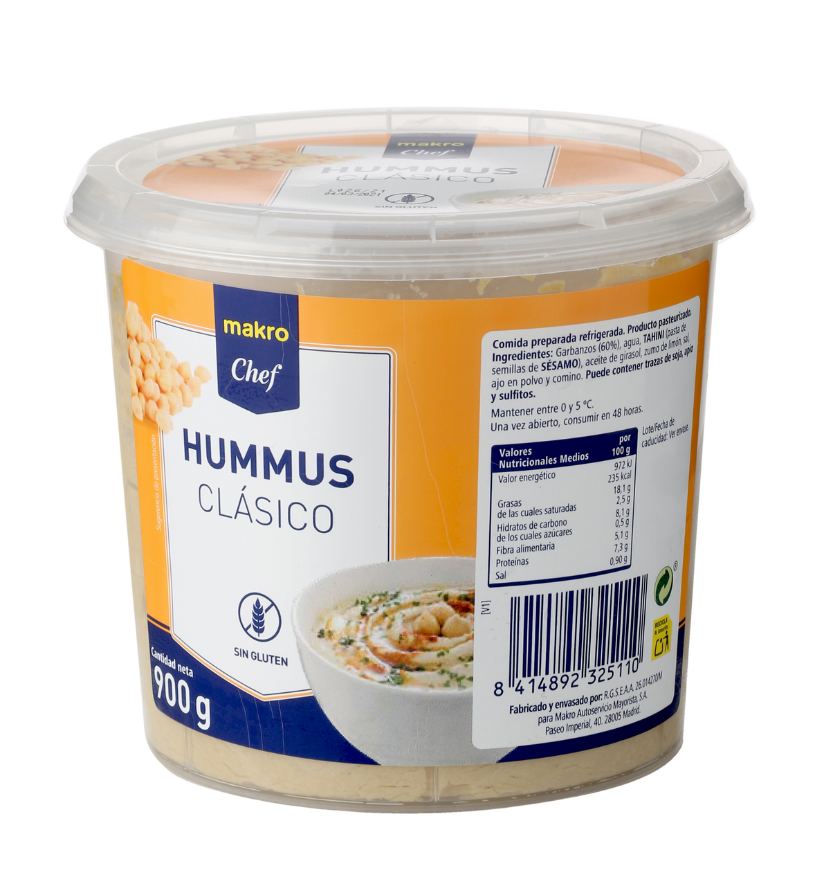METRO Chef hummus tarrina 900g