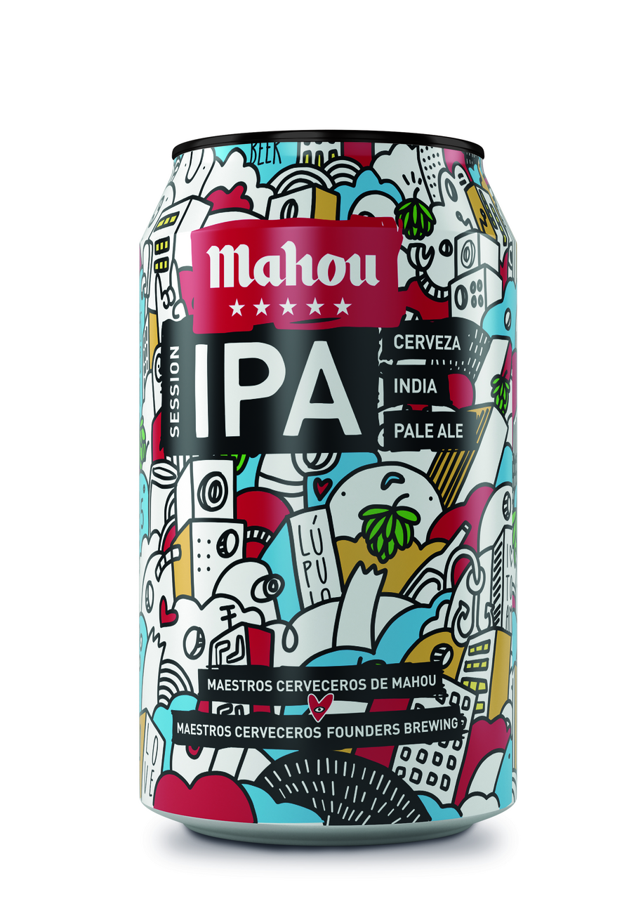 Mahou cerveza 5* IPA 33cl contiene 24 latas