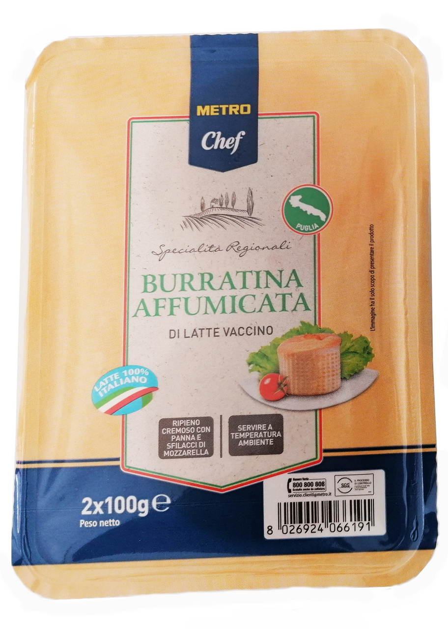METRO Chef queso burrata ahumado 100 g contiene 2 unidades (total 200 g)