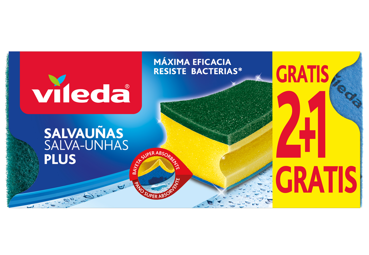 vileda Estropajo salvauñas 2+1 unidad gratis