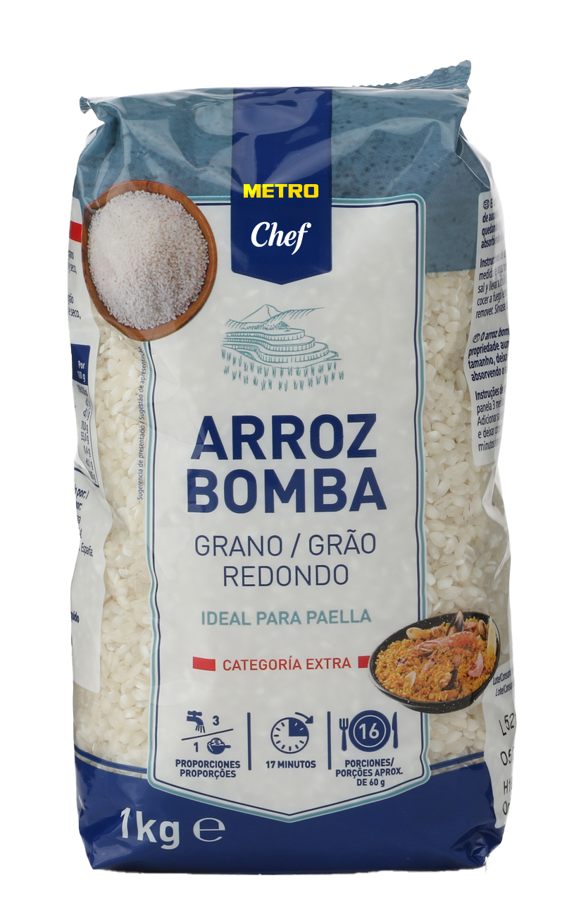 METRO Chef arroz bomba paquete 1kg