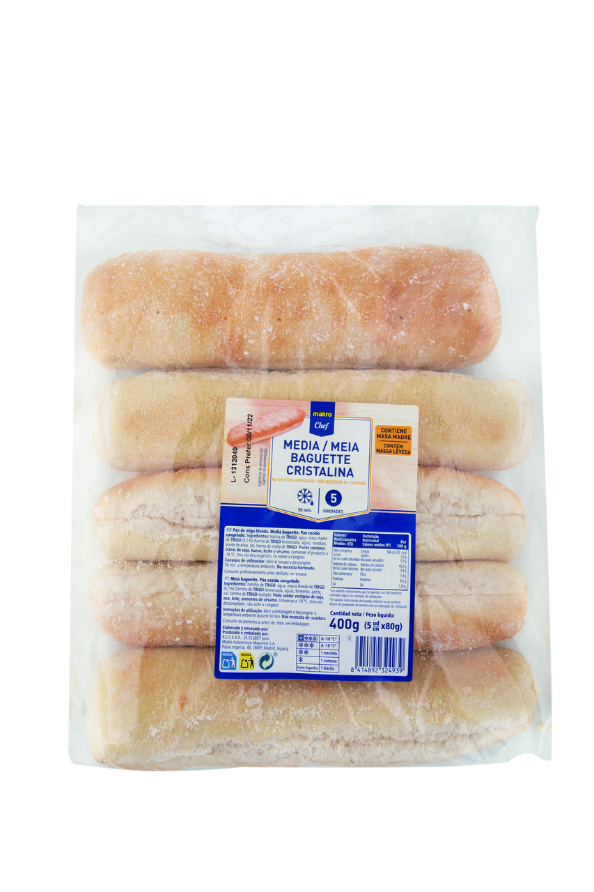 METRO Chef Pan media cristalina 5x80 g congelado