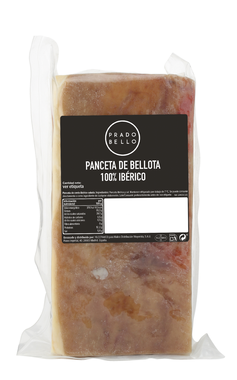 PRADO BELLO panceta de bellota 100% ibérica
