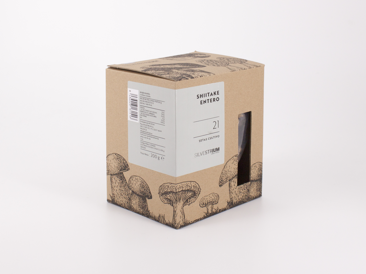 Seta shitake entera deshidratadas 200 g