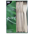 PAPSTAR tenedor madera bio pure 16,5 cm pack 100 unidades