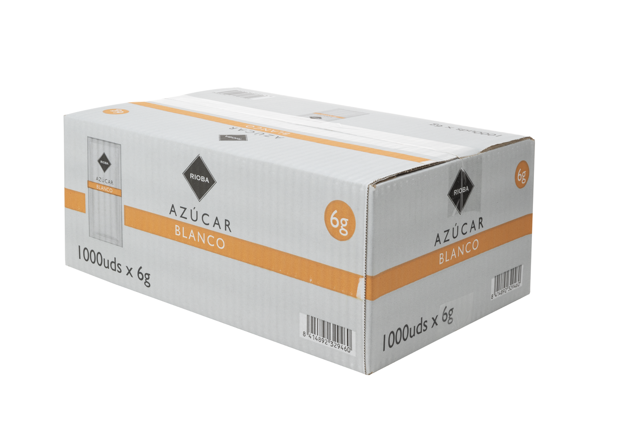 RIOBA Azúcar blanco en sobre monodosis 1000 ud. x 6g