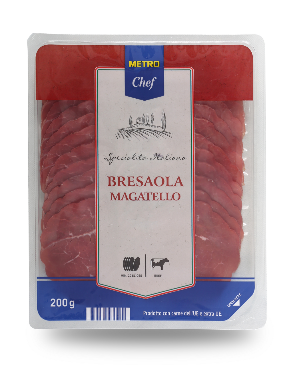 METRO Chef bresaola loncheada bandeja 200g