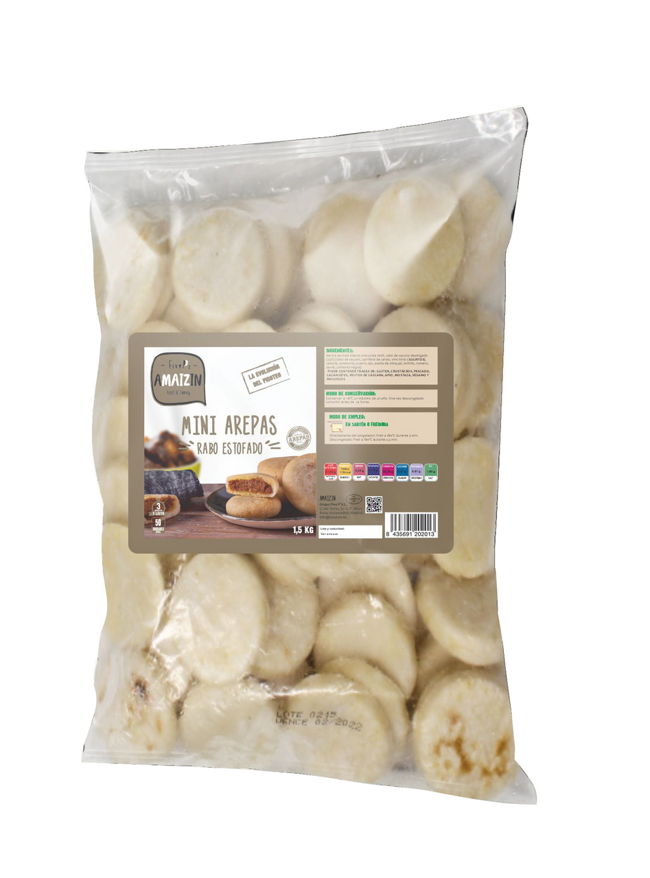 Amaizin Mini arepas rabo vacuno 1,5 kg congelado