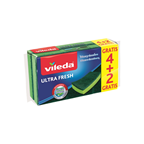 vileda Fibra Verde con esponja 4+2unidades