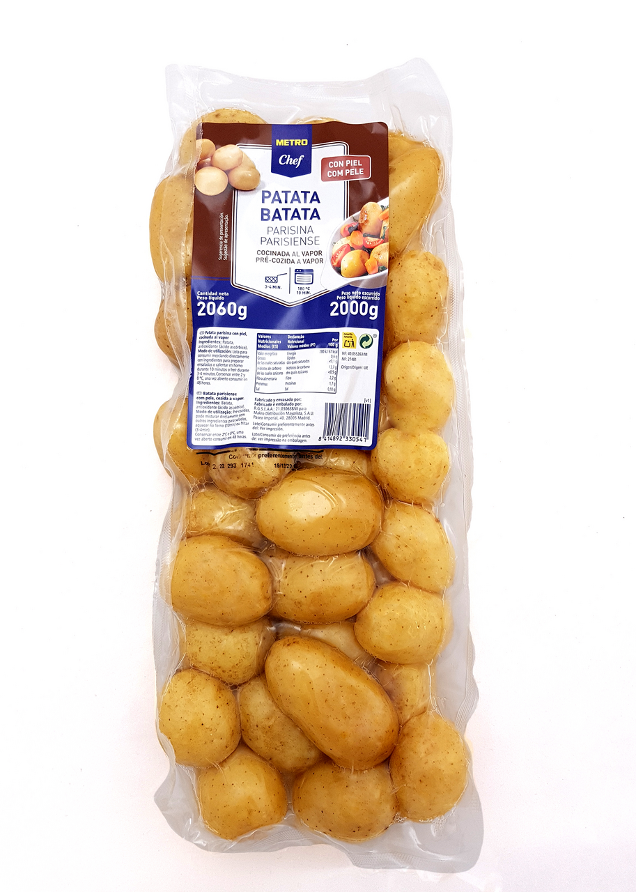 METRO Chef Patata parisina precocida con piel bolsa 2kg