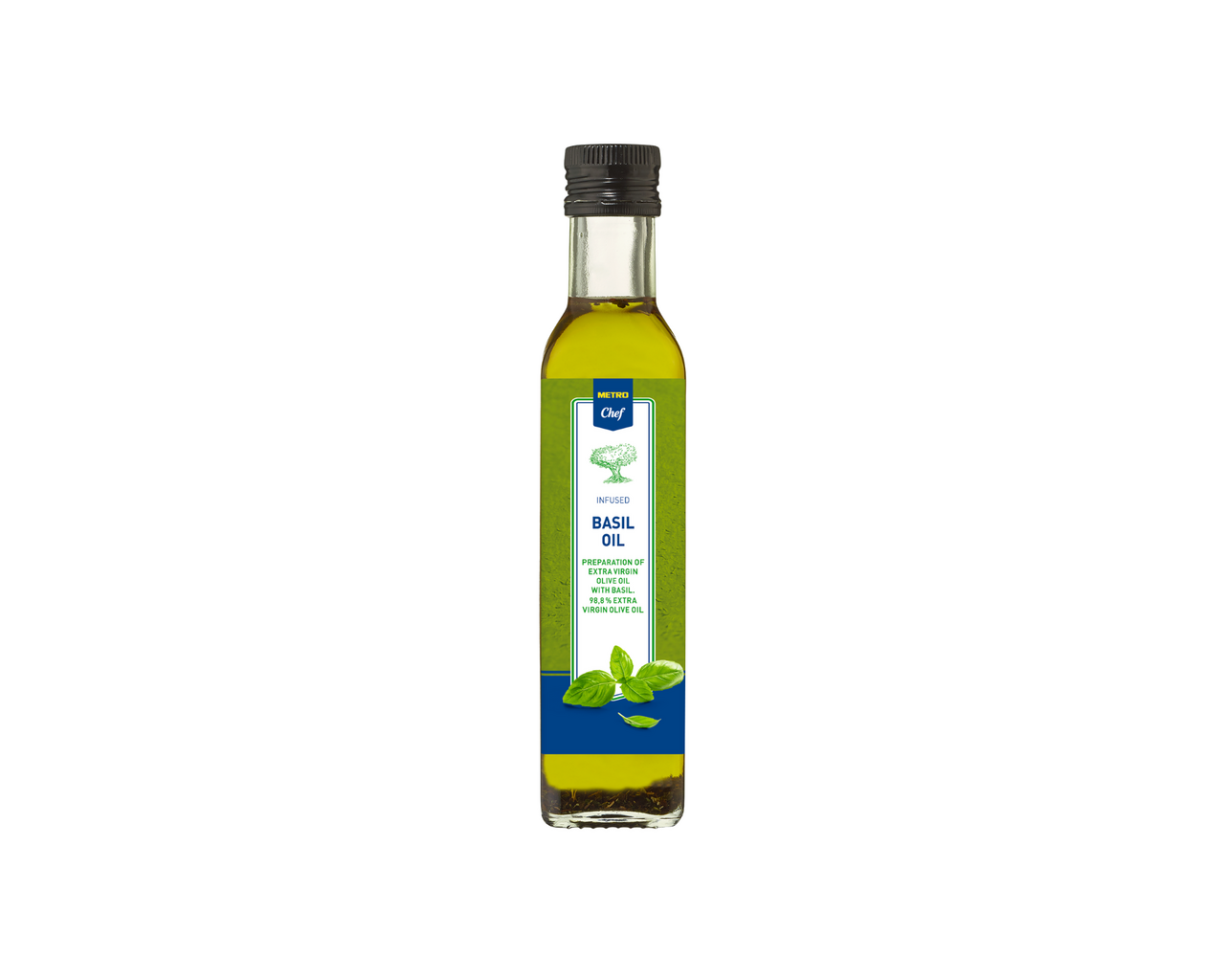 METRO Chef Preparado de aceite de oliva virgen extra con albahaca 250ml